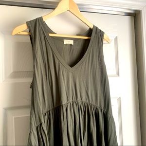 Green peplum top
